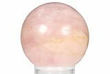 Polished Rose Quartz Sphere - Madagascar #253788-1